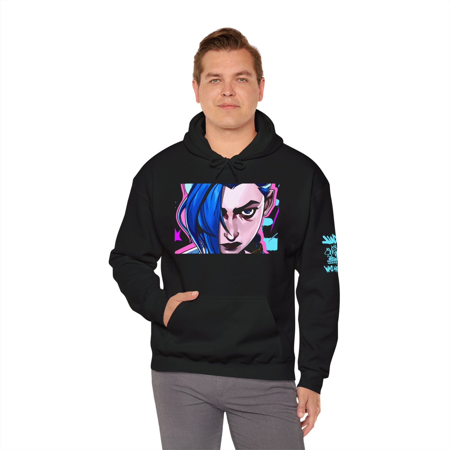 Jinx Arcane, League of Legends, Wild Rift Mobile Game - Gaming Hoodie