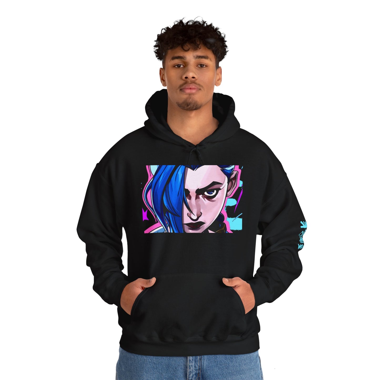 Jinx Arcane, League of Legends, Wild Rift Mobile Game - Gaming Hoodie